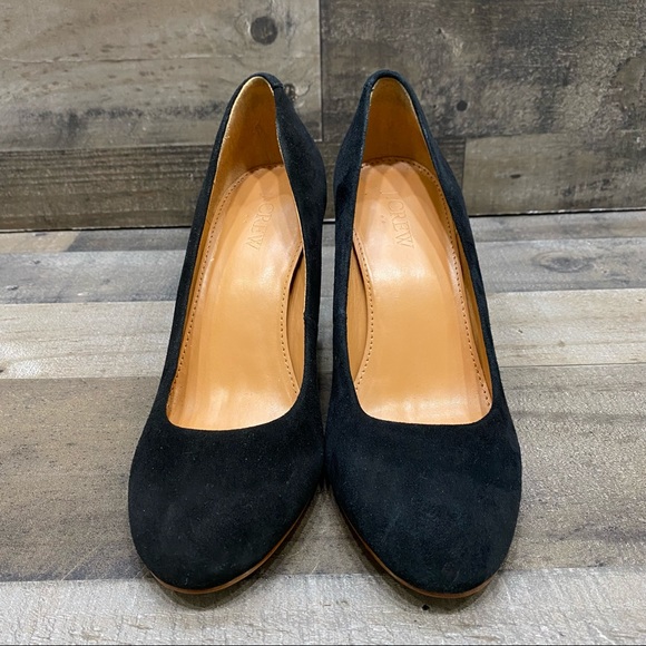J Crew Women’s Black Suede Classic Heels Size 7 - Picture 2 of 5